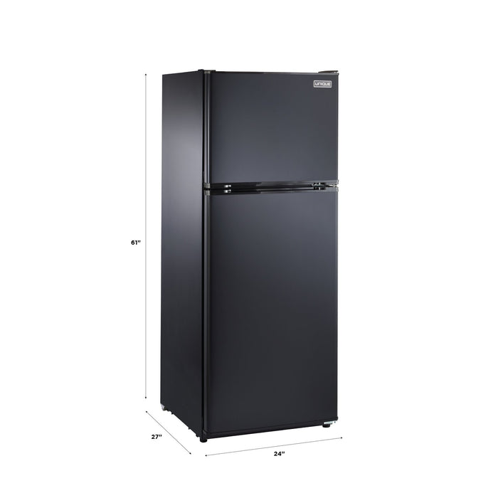 Off-Grid by Unique 10.3 Cu. Ft. Solar-Powered 12/24 DC Top-Mount Refrigerator - Black - UGP-290LB