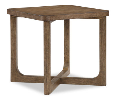 Maxwell 24" End Table - Light Brown Hickory | Table de bout Maxwell de 24 po - noyer brun clair
