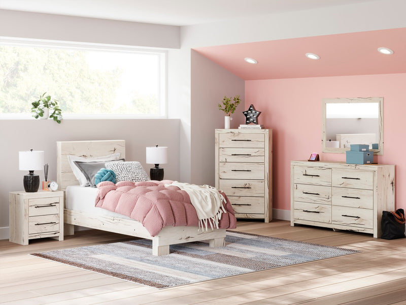 Derekson Panel Headboard for Kids, Rustic White - Twin Size