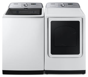 Samsung 6 Cu. Ft. Top-Load Washer and 7.4 Cu. Ft. Electric Dryer with Steam - White