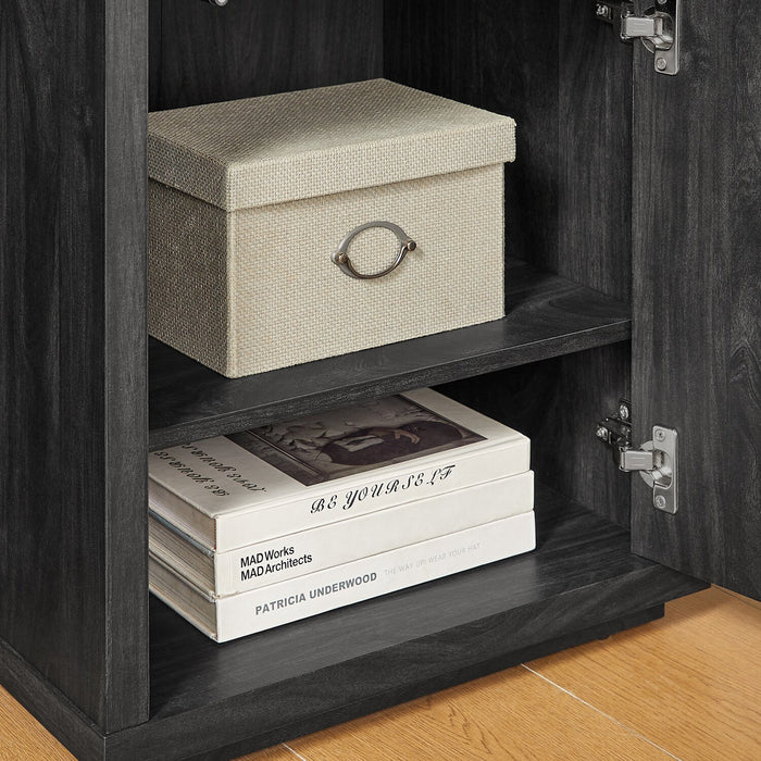 Brenner 20\" Bookcase Pier with Storage – Charcoal 