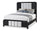 ["Kaleo Panel Bed with Headboard & Frame, LED, Fabric Panels, Modern, Black - Queen Size"]
