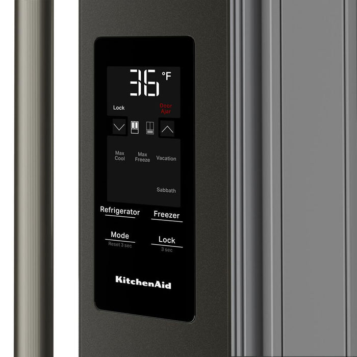 Kitchenaid 29 Cu. Ft. French Door Refrigerator – Black Ore - KRMF436SBE