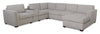 Vault 6-Piece Right-Facing Sectional with Sofa Bed Loveseat, Three Storage Chairs and Storage Chaise - Grey