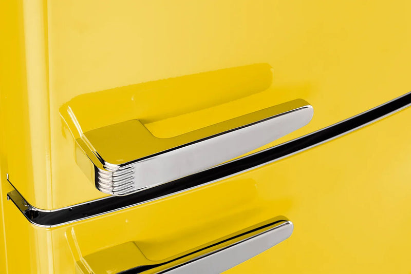 Unique Classic Retro 28\" 17 Cu Ft. Bottom Mount Refrigerator - Yellow - UNQ-310L Y TM