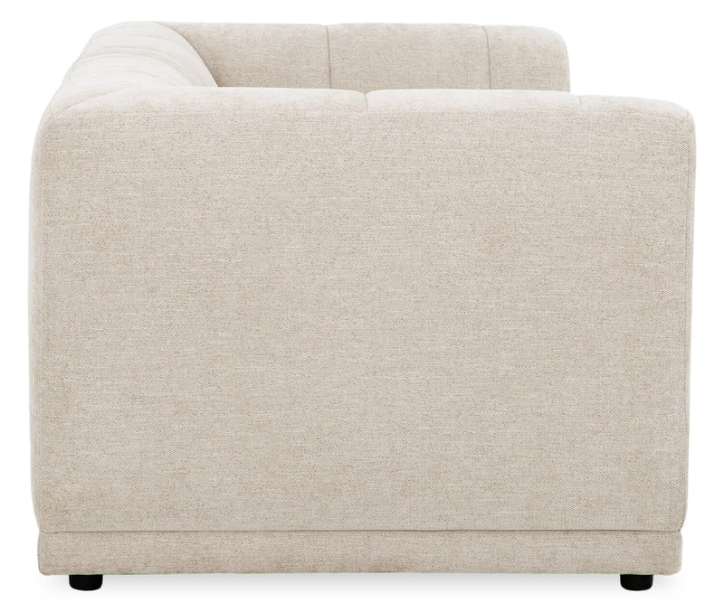 Oaklyn Modular 77\" Fabric Loveseat with Tufted Seat Cushions - Beige