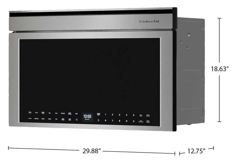 KitchenAid 1.1 Cu. Ft. Built-In Convection Microwave with Air Fry - PrintShield Stainless Steel - YKMBT730SPS