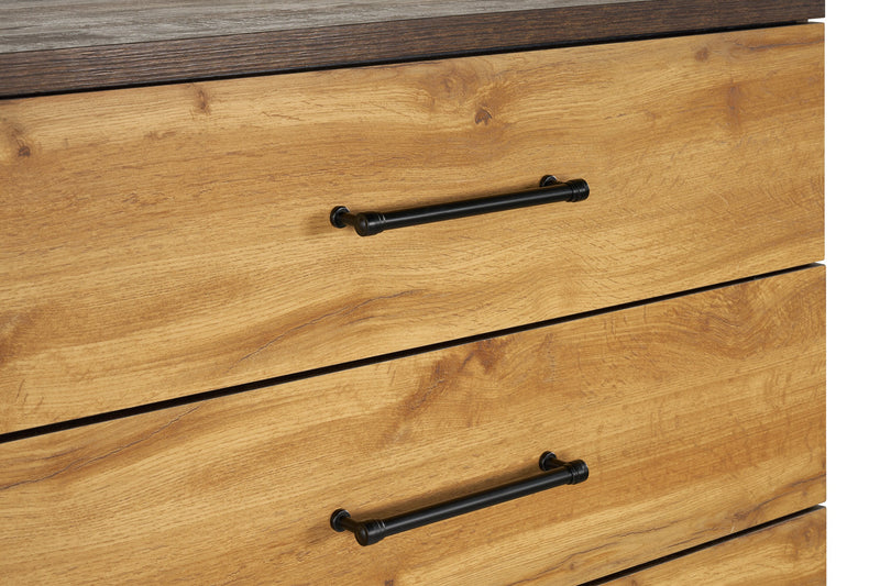 Silas Bedroom Chest of Drawers, 5-Drawer, 33\"W x 47.5\"H - Rustic Brown