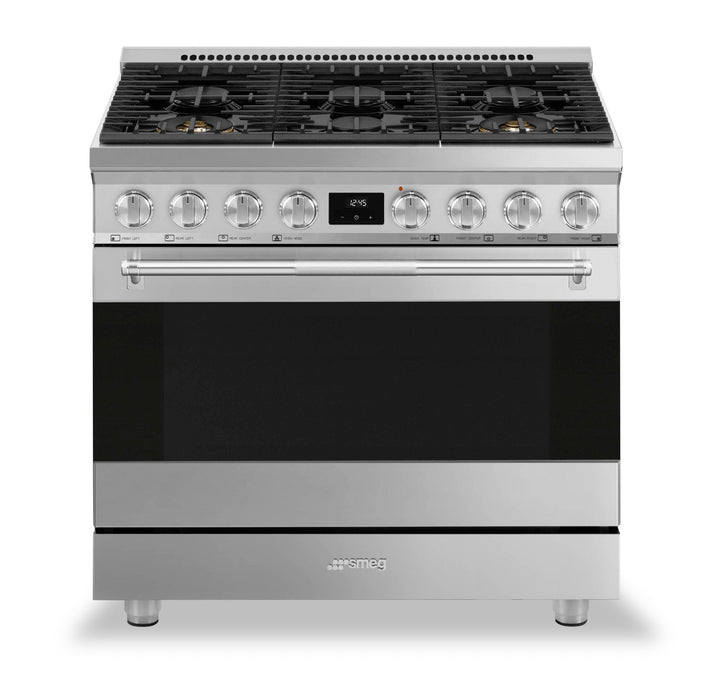 Smeg 4.6 Cu. Ft. Professional Gas Range - SPR36UGMX