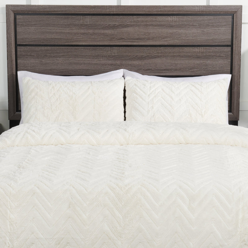 Tilda 3-Piece King Comforter Set - White  | Ensemble d'édredon Tilda 3 pièces pour très grand lit - blanc  | TILDW3KG