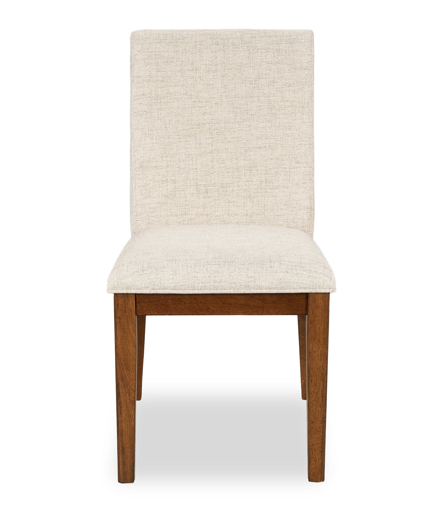 Vale Dining Chair with Polyester Fabric, Wood Brown Beige