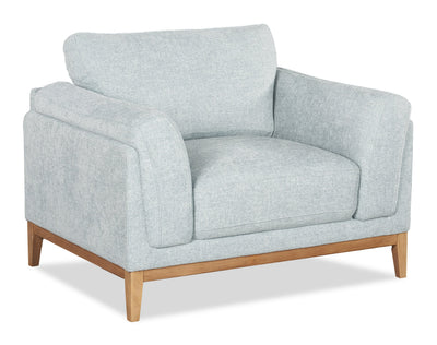 Valley 44" Fabric Chair with Rubberwood Base and Legs - Grey | Fauteuil Valley de 44 po en tissu avec base et pattes en hévéa - gris