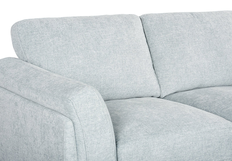 Valley 67.7\" Fabric Loveseat with Rubberwood Base and Legs - Grey