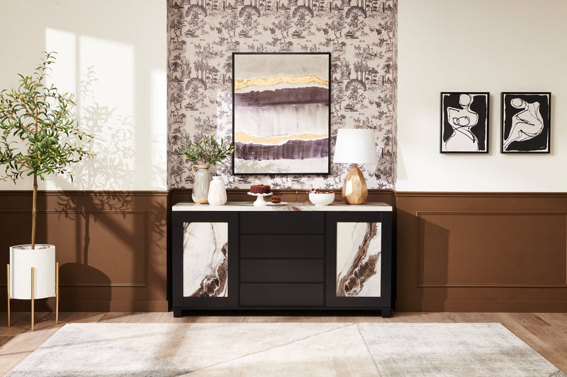 Ceramic 9\" Botanical Vase - Ivory