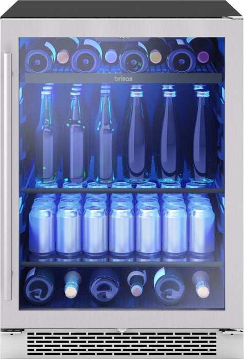 Brisas by Zephyr 24\"  Beverage Cooler with 8-Bottle Single Zone - Stainless Steel - BBV24C01AG