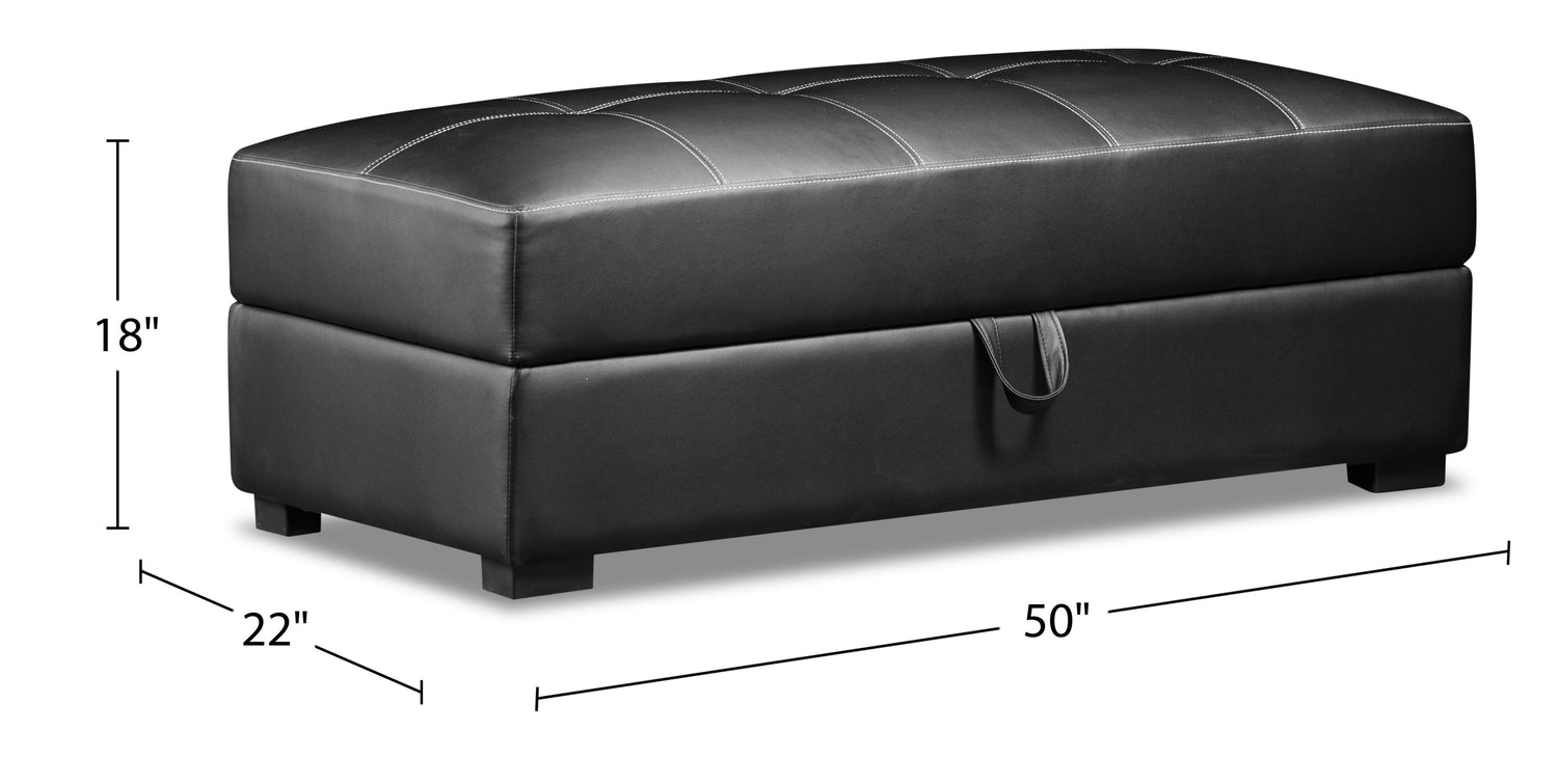 Ottoman with storage black discount