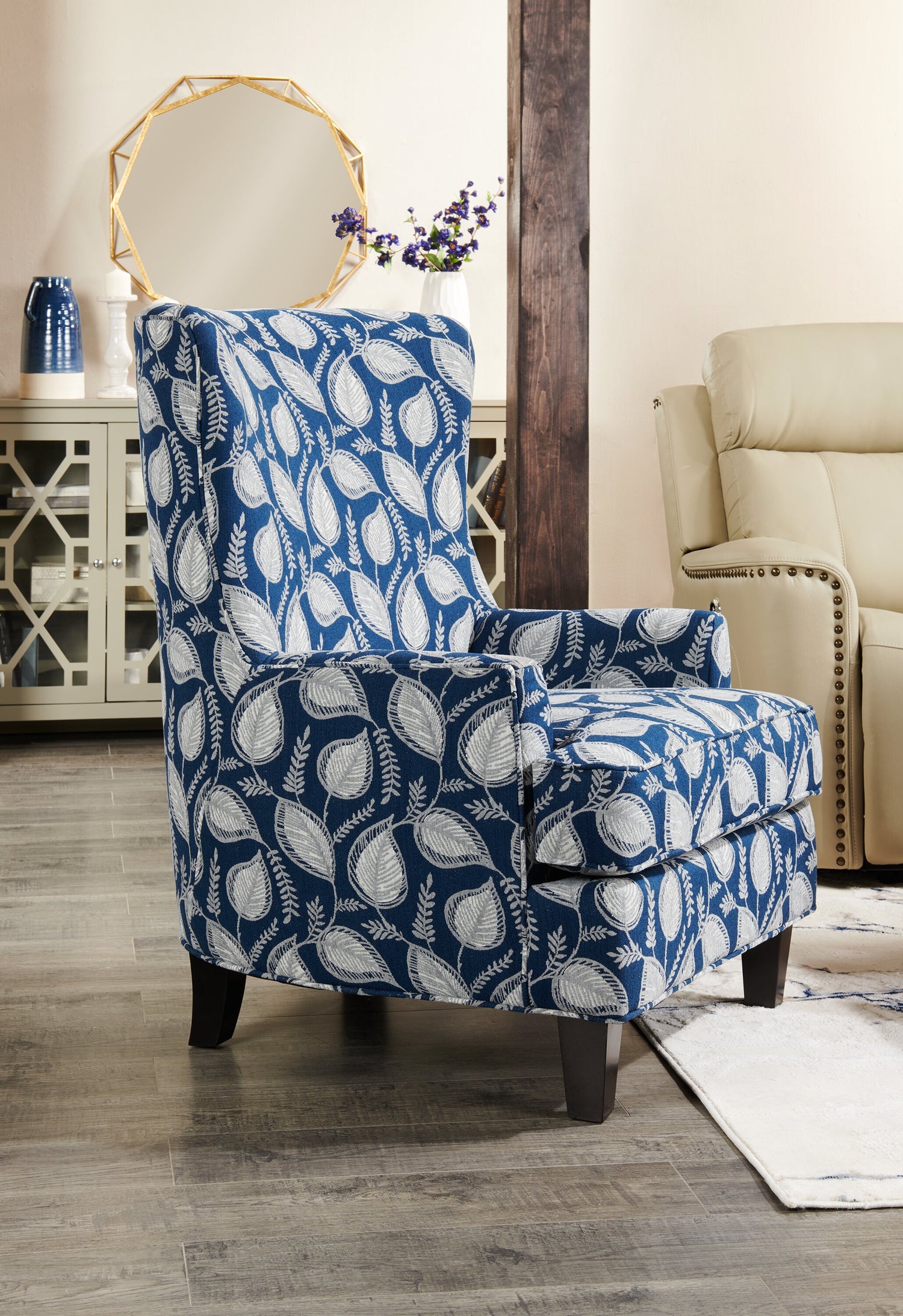 Furniture Overstock Upholstered Chairs Kleemore Cream Accent Chair