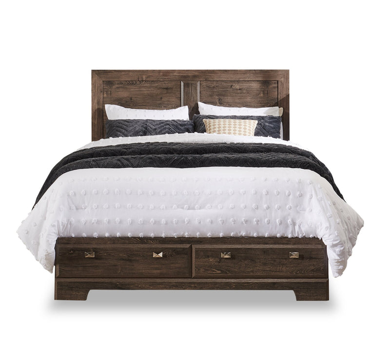 Yorkdale 5pc Bedroom Set with 6Drawer Storage Bed, Dresser & Mirro