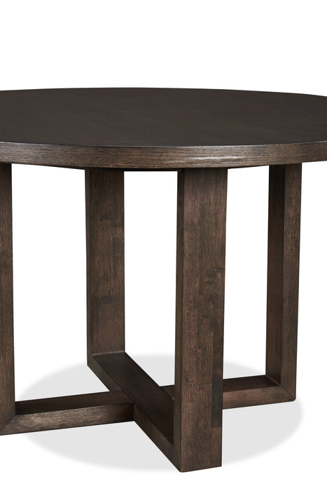 Zelda Dining Table with Pedestal Base, 52\"W Round  - Espresso Brown
