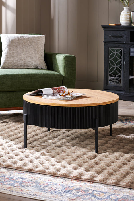 Zenith 64\" Electric Fireplace TV Stand with Storage for TVs up to 70\" - Black