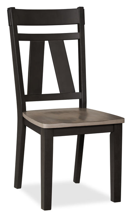 Zao 6pc Dining Set with Table, Bench & 4 Chairs, 66-94\"W Extension, Melamine - Brown