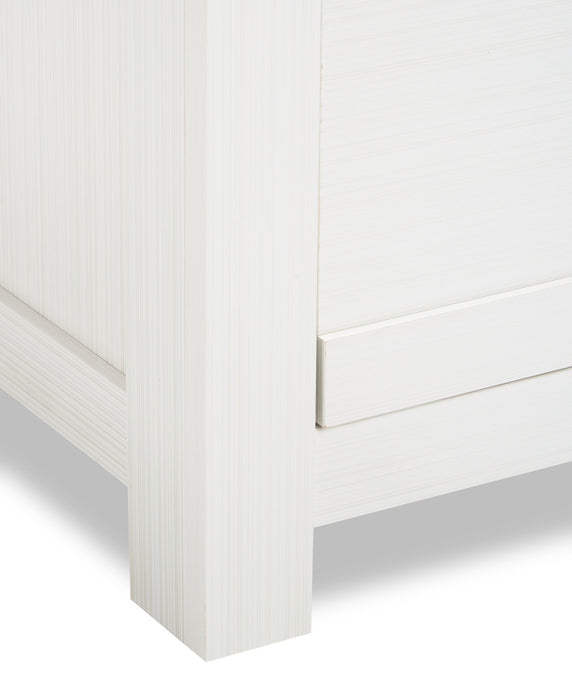 Zoey Bedside 2-Drawer Nightstand, 24.4\"W x 24.9\"H - Two-tone White & Brown