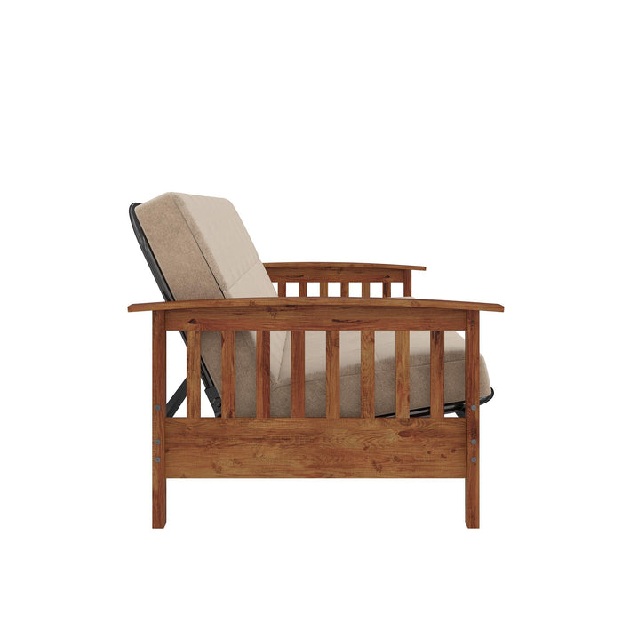 DHP Brixen Futon with Full Mattress - Tan