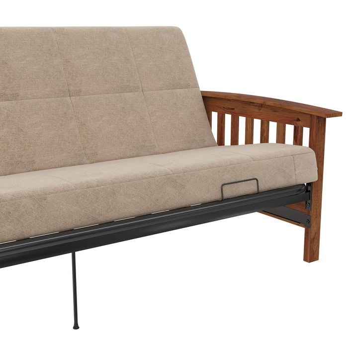 DHP Brixen Futon with Full Mattress - Tan