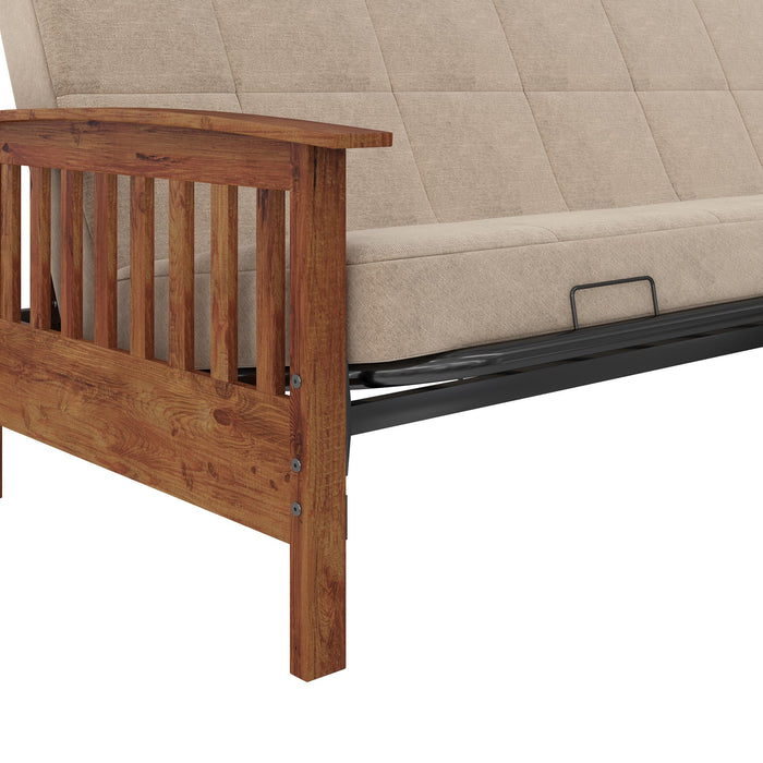 DHP Brixen Futon with Full Mattress - Tan