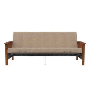DHP Brixen Futon with Full Mattress - Tan