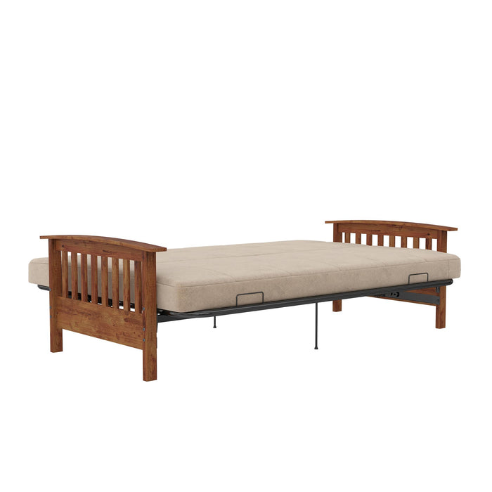 DHP Brixen Futon with Full Mattress - Tan