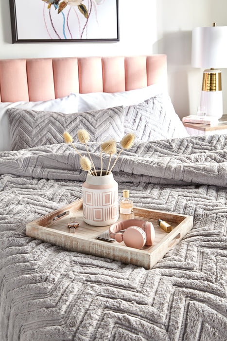 Tilda 3-Piece Full/Queen Comforter Set - Grey