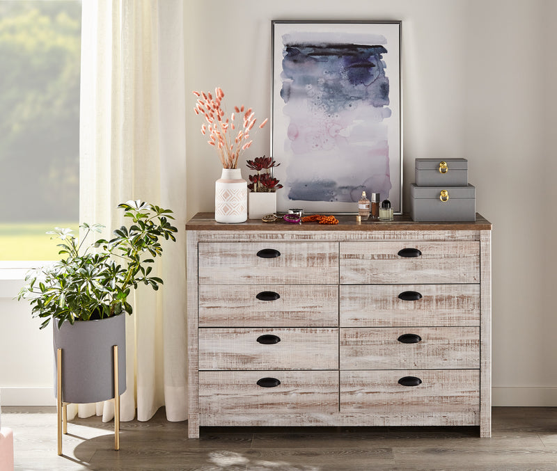 Kaia Bedroom 8-Drawer Dresser, 54.06\"W x 37.7\"H, Made in Canada - Whitewash