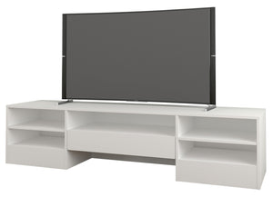 Nordika Rustik 72" TV Stand - White | Meuble pour téléviseur Rustik Nordika de 72 po - blanc | D08H9NAB