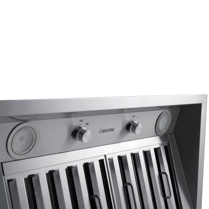 Ancona Pro 28\" Ducted Stainless Steel Insert Range Hood - AN-1329