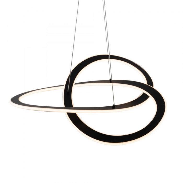 Wave Black Integrated LED Chandelier