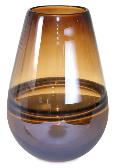 Brown 11" Glass Vase|Vase en verre brun de 11 po|14685GVS