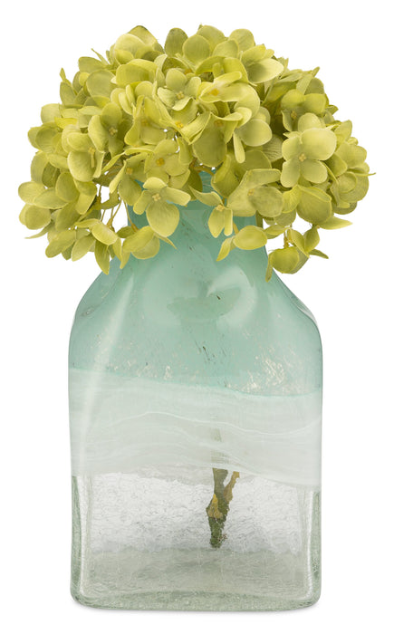 Aqua Haze 10\" Glass Bottle Vase