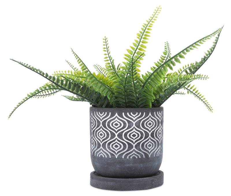 Grey 6\" Cement Planter