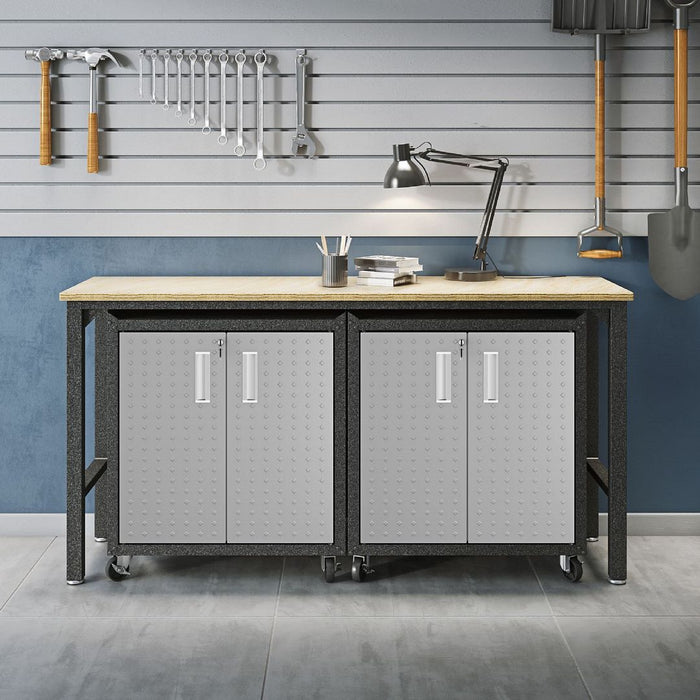 Fortress 1.0 Mobile Garage Cabinet and Worktable
