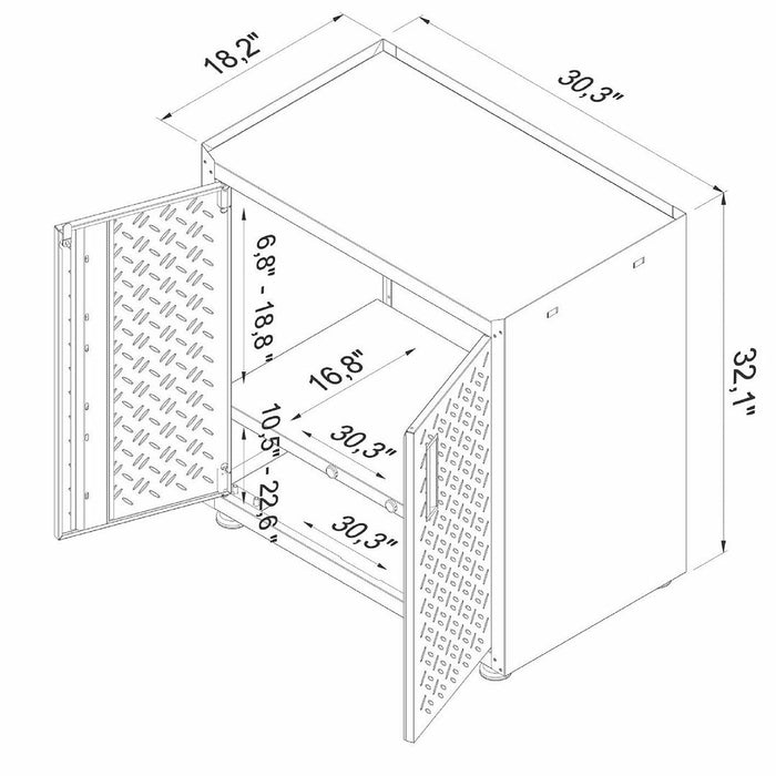 Fortress 2.0 Mobile Garage Cabinet and Worktable