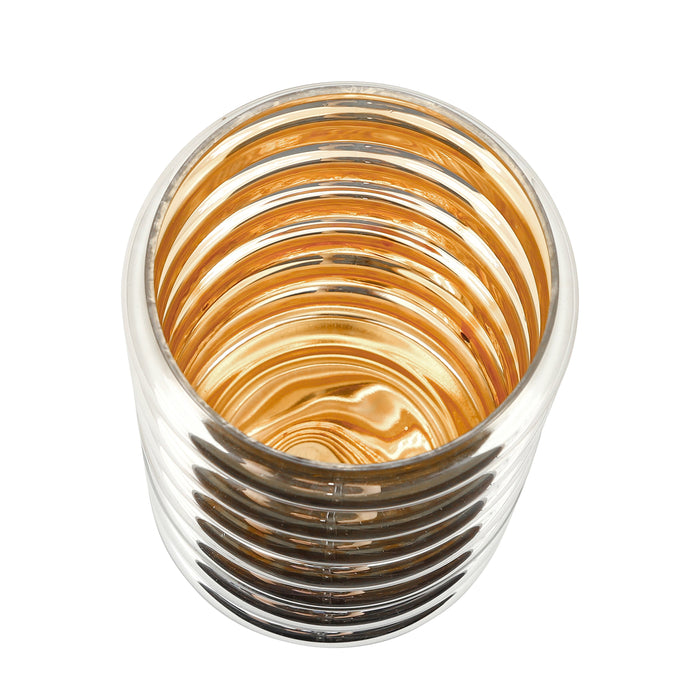 Gold 9\" Scallop Vase