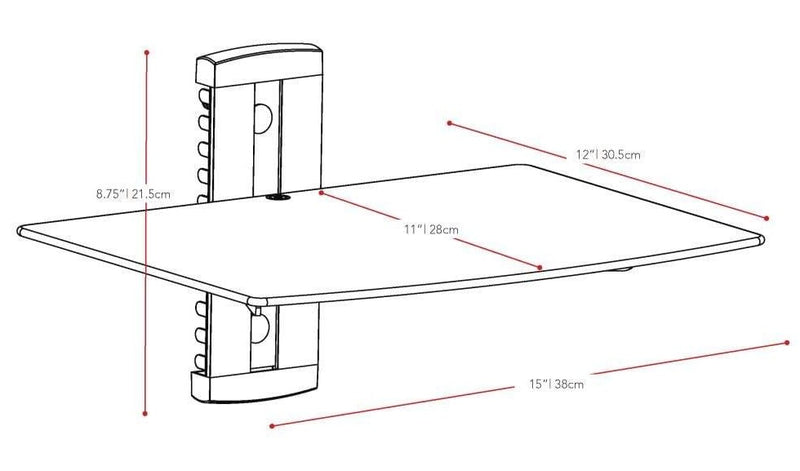 CorLiving Single Component Wall Shelf - MCS-107-C 