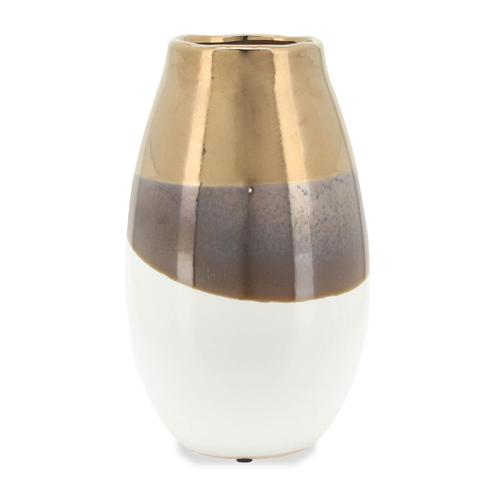 Gold 10\" Ceramic Vase