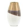 Gold 10" Ceramic Vase|Vase en céramique doré de 10 po|16812WVS