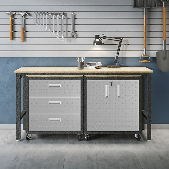 Fortress 3.0 Mobile Garage Cabinet and Worktable