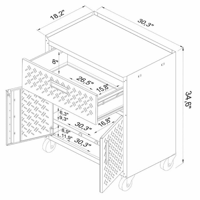Fortress 5.0 Mobile Garage Cabinet and Worktable