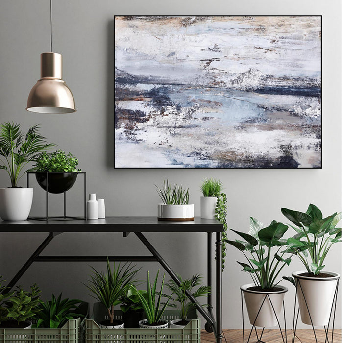\"Outline\" Canvas Framed Black 24x18 Wall Art