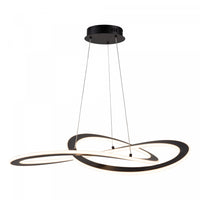 Wave Black Integrated LED Chandelier