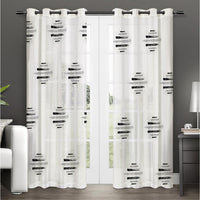 Wexford Grommet Pair of White Panels - 54x95